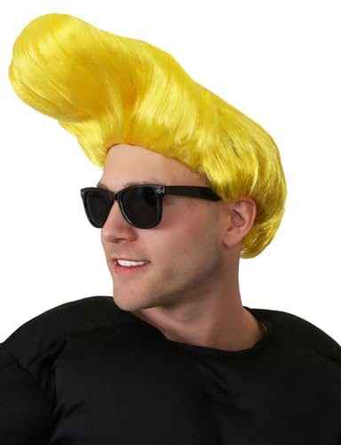 I LOVE FANCY DRESS Johnny Bravo PERÜCKE UND Sonnenbrille KOSTÜMZUBEHÖR. OFFIZIELL Lizenziertes Johnny Bravo KOSTÜMZUBEHÖR FÜR Erwachsene - Johnny Bravo PERÜCKE + Johnny Bravo Sonnenbrille von I LOVE FANCY DRESS