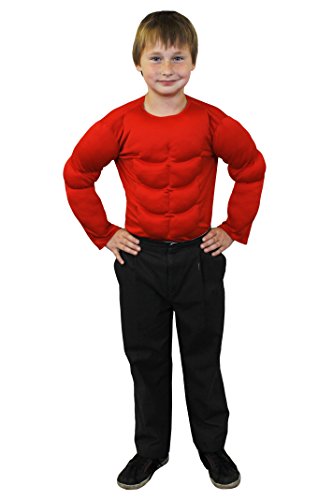 I LOVE FANCY DRESS Kinder Brust Muskel KOSTÜM IN ROT UND 2 VERSCHIEDENEN GRÖßEN SUPER FÜR Jede SUPERHELDEN Kinder VERKLEIDUNG ODER Wrestler KOSTÜM= IN DER Farbe ROT & GRÖßE XLarge von I LOVE FANCY DRESS