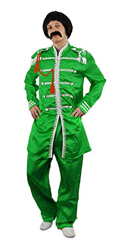 I LOVE FANCY DRESS LTD 60iger GENERATION SERGEANT-PEPPER KOSTÜME VERKLEIDUNG VERSCHIEDENEN VARIATIONEN+FARBEN+GRÖSSEN RETRO MUSIK FASCHING HALLOWEEN=GRÜNES KOSTÜM-MEDIUM von I LOVE FANCY DRESS