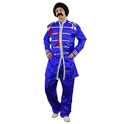 I LOVE FANCY DRESS LTD 60iger Generation Sergeant-Pepper KOSTÜME VERKLEIDUNG VERSCHIEDENEN VARIATIONEN+Farben+GRÖSSEN Retro Musik Fasching Halloween=BLAUES KOSTÜM-MEDIUM von I LOVE FANCY DRESS