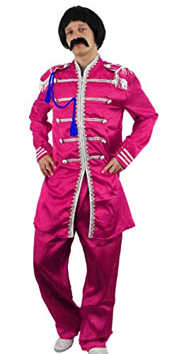 I LOVE FANCY DRESS LTD 60iger Generation Sergeant-Pepper KOSTÜME VERKLEIDUNG VERSCHIEDENEN VARIATIONEN+Farben+GRÖSSEN Retro Musik Fasching Halloween=ROSA KOSTÜM-Large von I LOVE FANCY DRESS