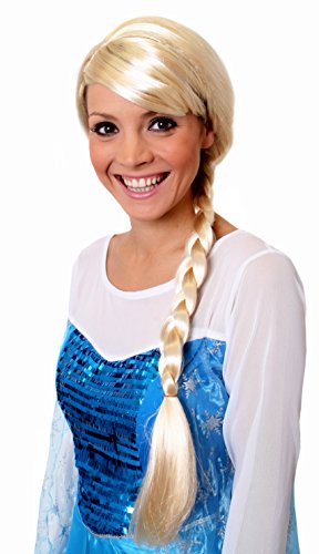 I LOVE FANCY DRESS LTD EISKÖNIGIN Blonde PERÜCKE MIT EINEM GEFLOCHTENEM MITTEL Langen ZOPF von I LOVE FANCY DRESS