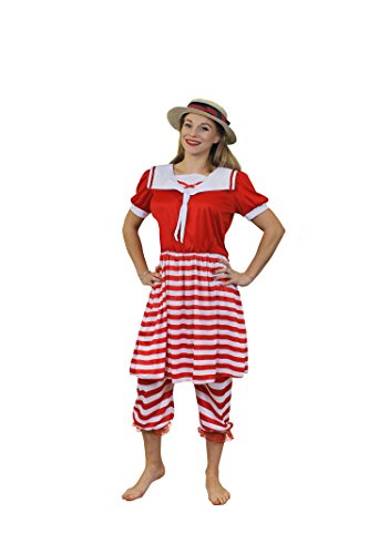 I LOVE FANCY DRESS Nostalgie Retro Badeanzug KOSTÜM VERKLEIDUNG VIKTORIANISCHEN Zeit= BADEKOSTÜM DER 20iger+30iger Jahre=MIT+OHNE ZUBEHÖR=Fasching Karneval= KOSTÜM-Large von I LOVE FANCY DRESS