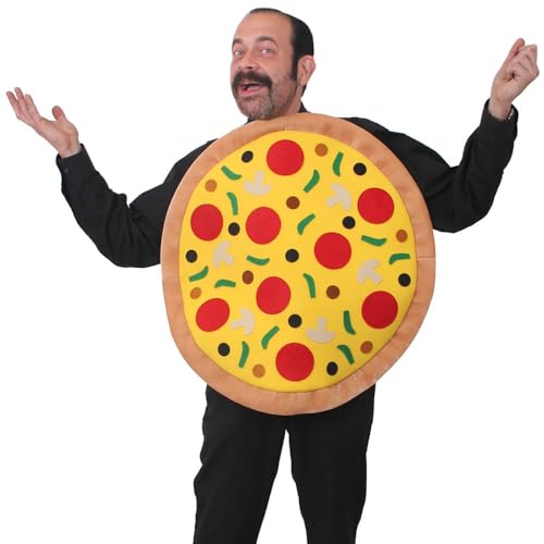 I LOVE FANCY DRESS Pizza-Kostüm für Erwachsene, großes italienisches Pizza-Outfit, perfekt für Sommer und Kneipenabende, 3 Stück von I LOVE FANCY DRESS