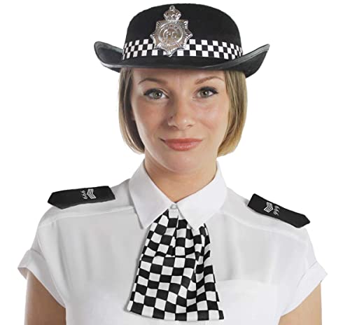 I LOVE FANCY DRESS Polizisten-WPC-Set für Erwachsene, mit passenden Schulterklappen – Damen-Polizistenhut in Schwarz mit angenähtem Abzeichen und schwarzen Schulterklappen – perfekt für von I LOVE FANCY DRESS