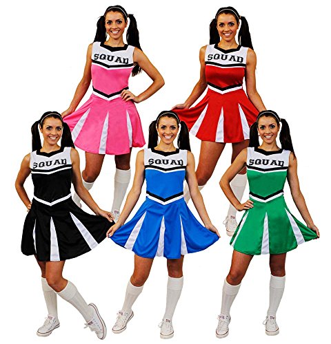 I LOVE FANCY DRESS ROTES CHEERLEADER KOSTÜM VERKLEIDUNG= 6 VERSCHIEDENEN GRÖSSEN=FASCHING KARNEVAL + SPORTVERANSTALLTUNGEN DER AMERIKANISCHEN ART = XXLARGE von I LOVE FANCY DRESS