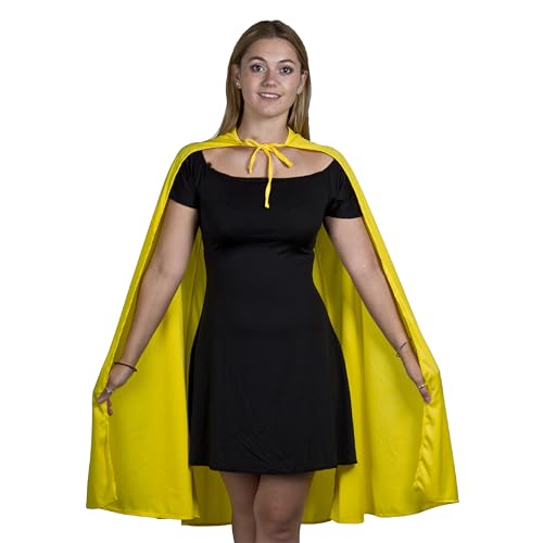 I LOVE FANCY DRESS Unisex Gelb Super Hero Cape Halloween Kostüm – Erwachsene 101,5 cm Capefor Comic Book Week Villian Kostüme von I LOVE FANCY DRESS