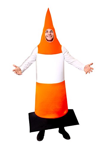 I LOVE FANCY DRESS VERKEHRS KEGEL KOSTÜM WARNZEICHEN LEITKEGEL SCHAUMSTOFF = ORANGE WEIß GESTREIFTER ABGRENZUNGS VERKLEIDUNG=VERSCHIEDENEN STÜCKZAHLEN= 2 KOSTÜME von I LOVE FANCY DRESS