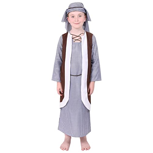 I LOVE FANCY DRESS Weihnachten Joseph KOSTÜM FÜR Kinder Mary & Joseph KRIPPENSPIEL KOSTÜM - INKL. Tunika + ANHÄNGENDER UMHANG + Kopfbedeckung - KRIPPENSPIEL, SCHULTHEATERSTÜCKE - GRÖẞE: GROẞ von I LOVE FANCY DRESS