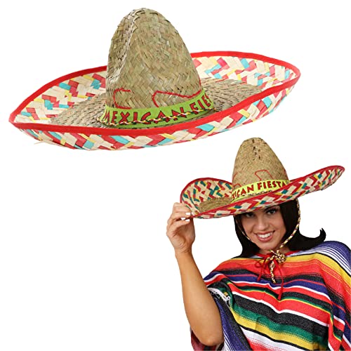 ILOVEFANCYDRESS ROT-MEXICO SOMBRERO MEXIKANISCHER HUT PARTY BANDIT FIESTA FASCHINGSZUBEHÖR amp; IDEAL FÜR HERREN DAMEN von I LOVE FANCY DRESS