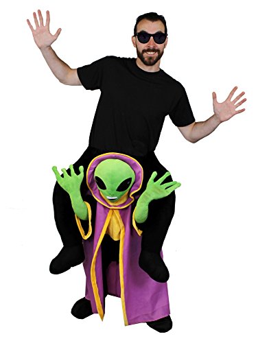 Ilovefancydress Pick Me Up Alien-Kostüm + schwarze Brille aus Plüsch, UFO-Kostüm, perfekt für Halloween oder jede Kostümparty, Erwachsene, Einheitsgröße von I LOVE FANCY DRESS