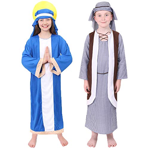 Jungfrau Maria und Joseph-Kostüme – Krippen-Kostüm für Kinder – Maria, Größe M und Joseph. von I LOVE FANCY DRESS