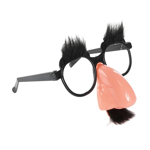 Lustige Gesichtsverkleidungsbrille, 1 Stück, schwarzer Rahmen, große Nase, schwarze Augenbrauen und schwarzer Schnurrbart, perfekt für jede Kostümveranstaltung von I LOVE FANCY DRESS