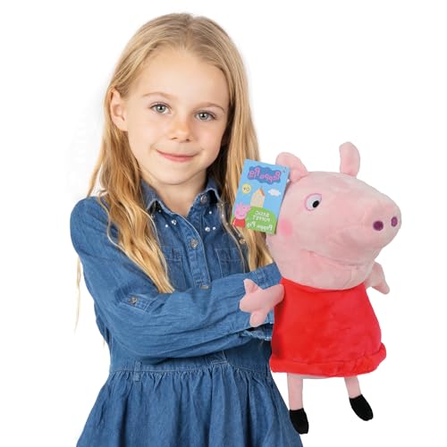 Peppa Pig Puppet Plüschtier – 28 cm, offiziell lizenziertes weiches Spielzeug für Kinder – entzückende und kuschelige Charakterpuppe – tolles Geschenk für Kinder von I LOVE FANCY DRESS