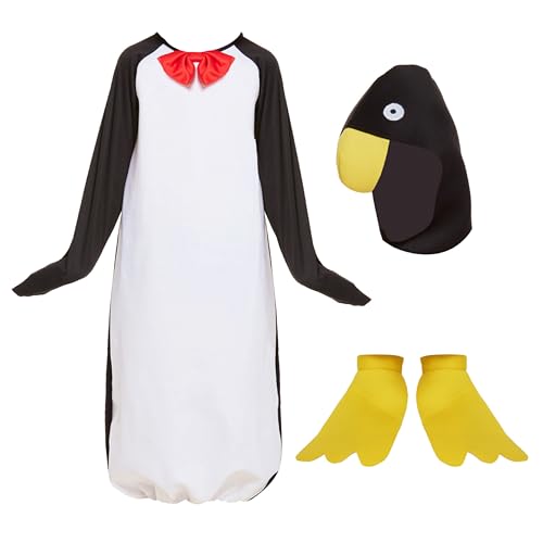 Pinguin-Kostüm - Klein - 4-6 Jahre - Inklusive Pinguin-Kostüm, Pinguinhut, Pinguinfüße - Perfekt für Welttag des Buches / Woche Verkleidung von I LOVE FANCY DRESS