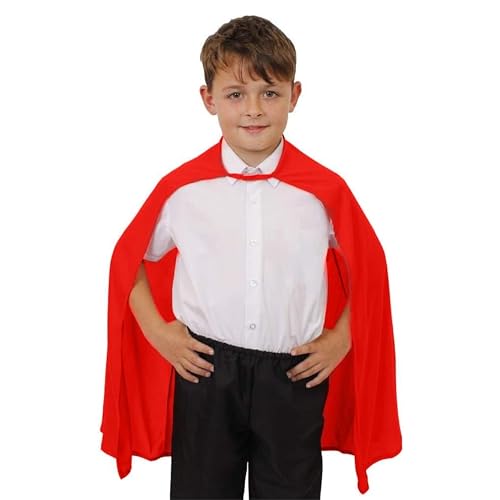 Roter Superhelden-Umhang für Kinder, Halloween-Kostüm-Zubehör, ideal für Comic-Buch-Charaktere, Super Villen, Buchwoche von I LOVE FANCY DRESS