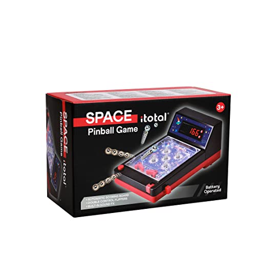I-TOTAL® - Pinball Space Galaxy. Game Flipper Space and Cars. Spiel für Kinder und Erwachsene, Retro-Vintage-Display, 25 x 16 x 11 cm von I-TOTAL