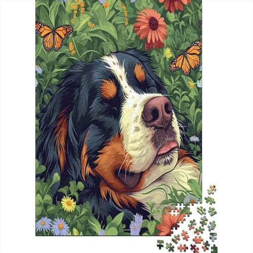 Bernese Mountain Hund Puzzle 1000 Teile Puzzle Erwachsene Schwieriges Schwer Puzzle Für Erwachsene Und Kinder Ab 14 Jahren Puzzel 1000pcs (75x50cm) von IAEXFGHJZ