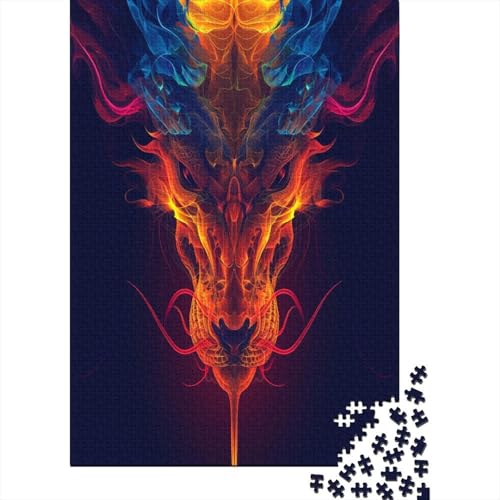 Loong Puzzle 1000 Teile,für Erwachsene, Impossible Puzzle,farbenfrohes Legespiel,Geschicklichkeitsspiel Für Die Ganze Familie,Erwachsenenpuzzle Puzzel 1000pcs (75x50cm) von IAEXFGHJZ