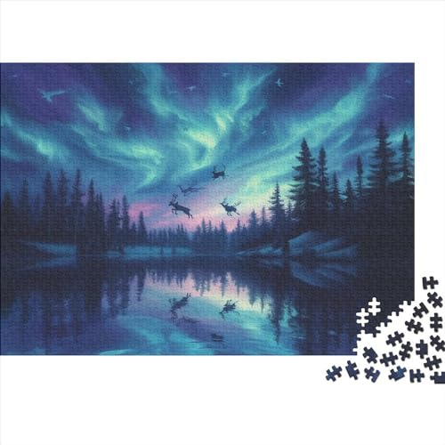 Nordlichter Puzzle 1000 Teile Erwachsene, Puzzlespiel Jigsaw Puzzles Erwachsenen Puzzlespiel Puzzel 1000pcs (75x50cm) von IAEXFGHJZ