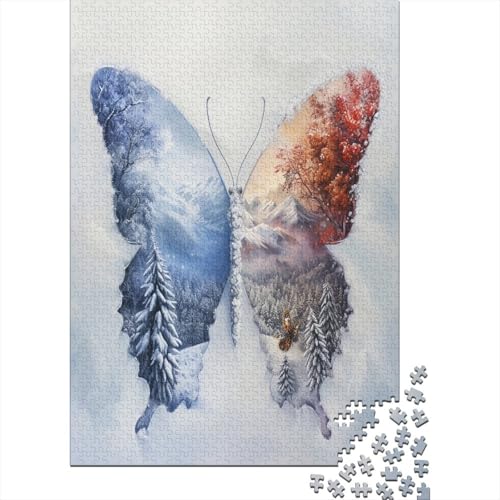 Schmetterling Puzzle 1000 Teile Puzzle Für Erwachsene Und Kinder Ab 14 Jahren Puzzel 1000pcs (75x50cm) von IAEXFGHJZ