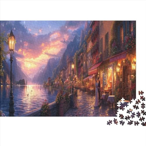 Blumenstadt Florid 1000 Piezas Puzzle para Adultos Educational Game Decoración Juego De Rompecabezas Regalo De Navidad Y Cumpleaños Stress Relief Toy 300pcs (40x28cm) von IAIODFSAN