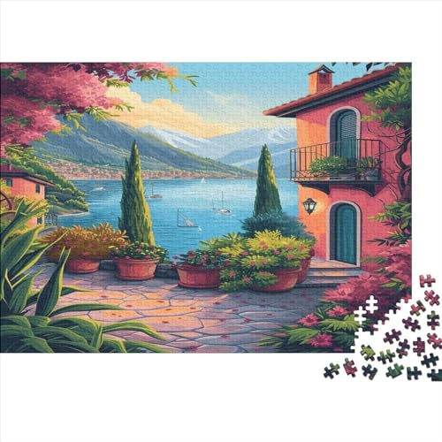 Blumenstadt Florid 1000 Piezas Puzzle para Adultos Juego De Rompecabezas Decoración Regalo De Navidad Y Cumpleaños Juegos Educativos Stress Relief 300pcs (40x28cm) von IAIODFSAN