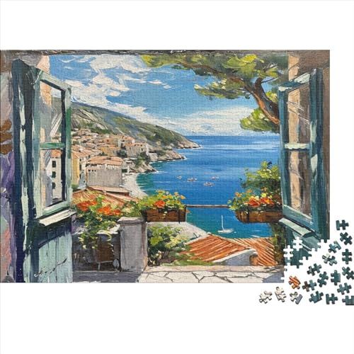 Blumenstadt Puzzles 1000 Piezas Florid para Adultos Regalo De Navidad Y Cumpleaños Educational Game Juego De Rompecabezas Decoración Relajación Y Sabiduría 300pcs (40x28cm) von IAIODFSAN