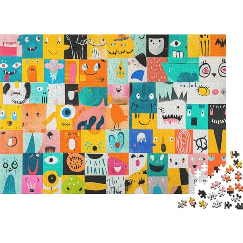 Bunt Und Exzentrisch Adultos Puzzles Schrullig 1000 Piezas Regalo De Navidad Y Cumpleaños Educational Game Juego De Rompecabezas Decoración Stress Relief Toy 1000pcs (75x50cm) von IAIODFSAN