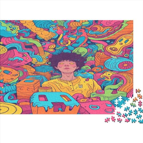 Bunt Und Exzentrisch Puzzles Schrullig 1000 Piezas Adultos Decoración Juego De Rompecabezas Regalo De Navidad Y Cumpleaños Educational Game Relajación Y Sabiduría 300pcs (40x28cm) von IAIODFSAN