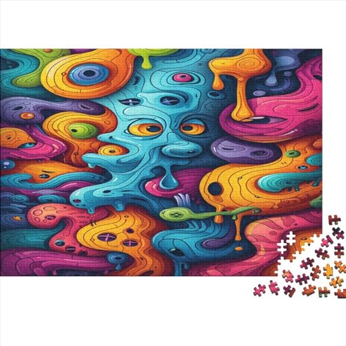 Bunt Und Exzentrisch Schrullig 1000 Piezas Adultos Puzzle Regalo De Navidad Y Cumpleaños para Decoración Del Hogar Juego De Rompecabezas Educational Game Stress Relief Toy 1000pcs (75x50cm) von IAIODFSAN