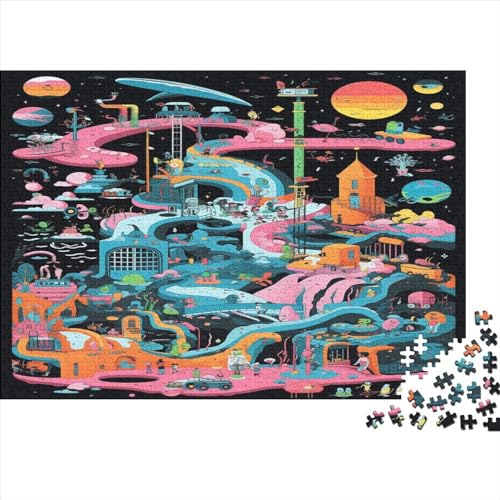 Eine Bunte Welt Puzzle Adultos Hell Und Farbenfroh 1000 Piezas Juego De Rompecabezas para Decoración Del Hogar EduKatzenartigional Game Regalo De Navidad Y Cumpleaños Stress Relief 300pcs (40x28cm) von IAIODFSAN