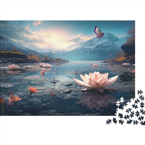 Lotus und Eisberg Puzzle Adultos Lotosblume 1000 Piezas Juego De Rompecabezas para Decoración Del Hogar Educational Game Regalo De Navidad Y Cumpleaños Stress Relief 1000pcs (75x50cm) von IAIODFSAN