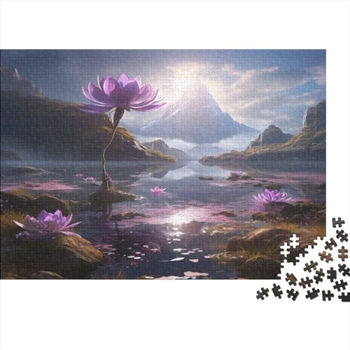 Lotus und Eisberg Puzzle Adultos Lotosblume 1000 Piezas Juego De Rompecabezas para Decoración Del Hogar Educational Game Regalo De Navidad Y Cumpleaños Stress Relief 1000pcs (75x50cm) von IAIODFSAN