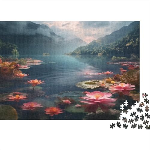 Lotus und Eisberg Puzzle para Adultos 1000 Piezas Lotosblume Juego De Rompecabezas Decoración Educational Game Regalo De Navidad Y Cumpleaños Relajación Y Sabiduría 300pcs (40x28cm) von IAIODFSAN