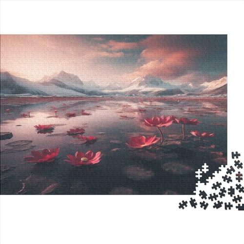 Lotus und Eisberg Puzzle para Adultos Lotosblume 1000 Piezas Educational Game Regalo De Navidad Y Cumpleaños para Decoración Del Hogar Juego De Rompecabezas Stress Relief 300pcs (40x28cm) von IAIODFSAN