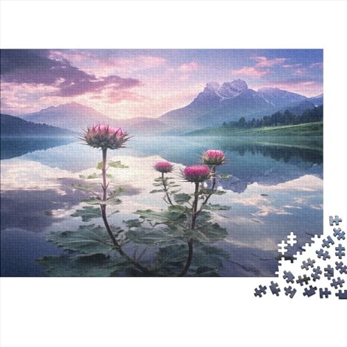 Lotus und Eisberg Puzzles Lotosblume 1000 Piezas Adultos Juegos Educativos Juego De Rompecabezas para Decoración Del Hogar Regalo De Navidad Y Cumpleaños Stress Relief Toy 1000pcs (75x50cm) von IAIODFSAN