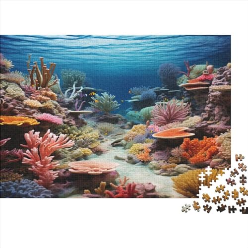 Meeresleben Puzzles 1000 Piezas Ozeane Adultos Juegos Educativos Regalo De Navidad Y Cumpleaños para Decoración Del Hogar Juego De Rompecabezas Stress Relief 1000pcs (75x50cm) von IAIODFSAN