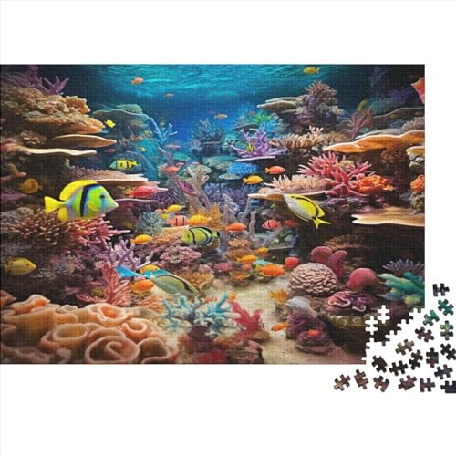 Meeresleben para Adultos 1000 Piezas Ozeane Puzzle Juego De Rompecabezas Educational Game Regalo De Navidad Y Cumpleaños para Decoración Del Hogar Stress Relief Toy 1000pcs (75x50cm) von IAIODFSAN