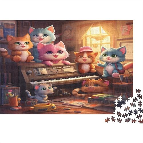 Niedliche Katze Adultos Puzzle 1000 Piezas Katzenartig Juego De Rompecabezas para Decoración Del Hogar EduKatzenartigional Game Regalo De Navidad Y Cumpleaños Stress Relief 1000pcs (75x50cm) von IAIODFSAN