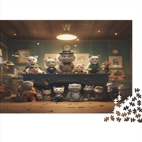 Niedliche Katze Katzenartig 1000 Piezas Puzzle para Adultos Juego De Rompecabezas Decoración Regalo De Navidad Y Cumpleaños Juegos EduKatzenartigivos Stress Relief Toy 300pcs (40x28cm) von IAIODFSAN