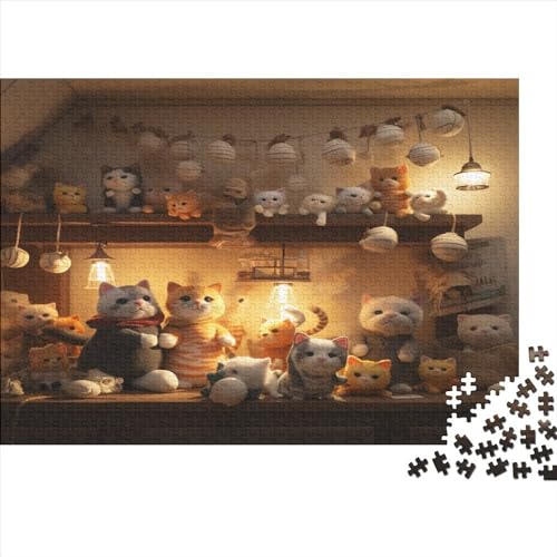 Niedliche Katze Puzzle para Adultos 1000 Piezas Katzenartig Regalo De Navidad Y Cumpleaños Juego De Rompecabezas Juegos EduKatzenartigivos Decoración Stress Relief Toy 1000pcs (75x50cm) von IAIODFSAN