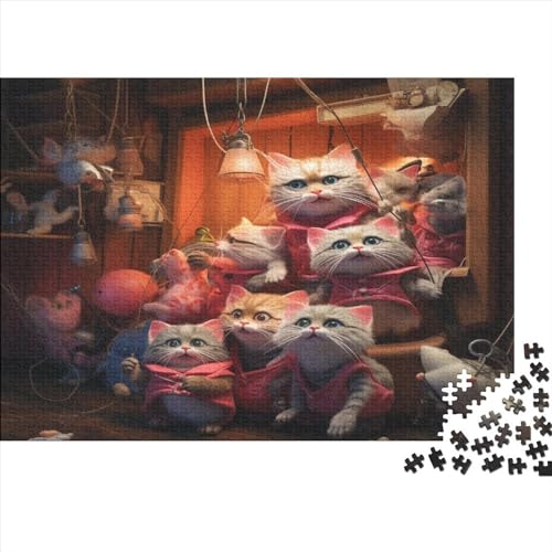 Niedliche Katze para Adultos Puzzle Katzenartig 1000 Piezas para Decoración Del Hogar Regalo De Navidad Y Cumpleaños EduKatzenartigional Game Juego De Rompecabezas Stress Relief 300pcs (40x28cm) von IAIODFSAN