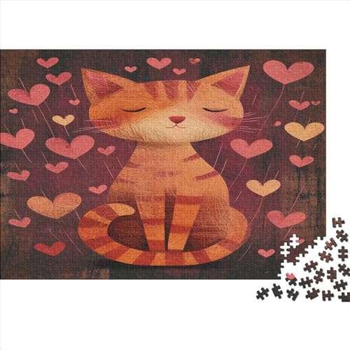 Ölgemälde Katze Katzenartig 1000 Piezas Adultos Puzzle Regalo De Navidad Y Cumpleaños para Decoración Del Hogar Juegos Educativos Juego De Rompecabezas Stress Relief 300pcs (40x28cm) von IAIODFSAN