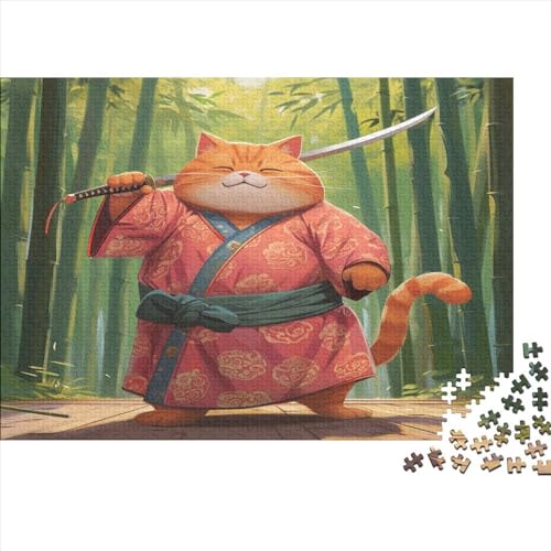 Ölgemälde Katze Puzzle Adultos Katzenartig 1000 Piezas Juego De Rompecabezas Juegos Educativos Regalo De Navidad Y Cumpleaños Decoración Relajación Y Sabiduría 300pcs (40x28cm) von IAIODFSAN