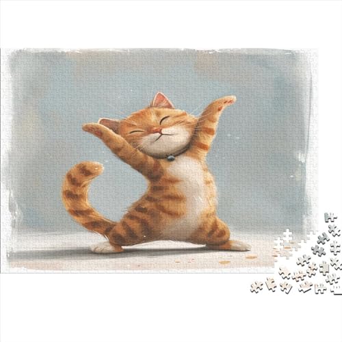 Ölgemälde Katze Puzzle para Adultos 1000 Piezas Katzenartig Decoración Educational Game Regalo De Navidad Y Cumpleaños Juego De Rompecabezas Relajación Y Sabiduría 1000pcs (75x50cm) von IAIODFSAN