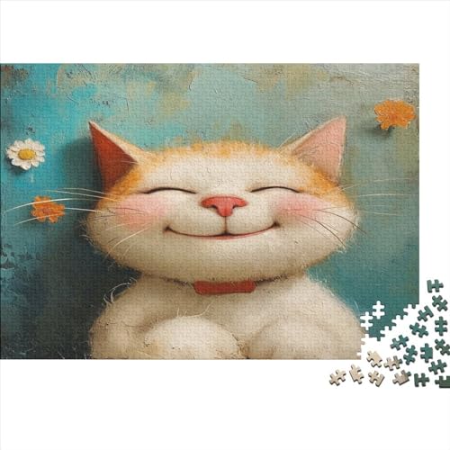 Ölgemälde Katze Puzzle para Adultos Katzenartig 1000 Piezas para Decoración Del Hogar Regalo De Navidad Y Cumpleaños Educational Game Juego De Rompecabezas Stress Relief 300pcs (40x28cm) von IAIODFSAN