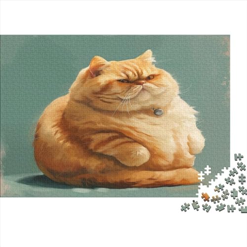 Ölgemälde Katze para Adultos 1000 Piezas Katzenartig Puzzle Juego De Rompecabezas Juegos Educativos Regalo De Navidad Y Cumpleaños Decoración Stress Relief 300pcs (40x28cm) von IAIODFSAN