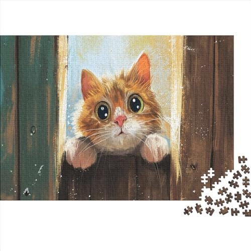 Ölgemälde Katze para Adultos Puzzle 1000 Piezas Katzenartig Juego De Rompecabezas Decoración Juegos Educativos Regalo De Navidad Y Cumpleaños Stress Relief Toy 1000pcs (75x50cm) von IAIODFSAN