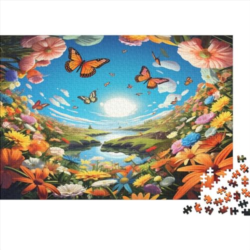 Schmetterlinge und Blumen Adultos 1000 Piezas Libellen Puzzles Regalo De Navidad Y Cumpleaños Educational Game Juego De Rompecabezas Decoración Relajación Y Sabiduría 300pcs (40x28cm) von IAIODFSAN